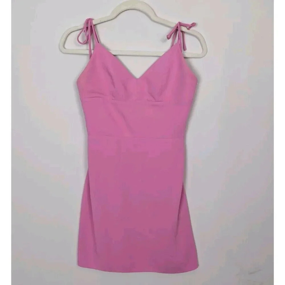 AMANDA UPRICHARD sz. M Cecilia Tie Bow Straps Mini Dress Party Cocktails Sexy - Picture 2 of 12